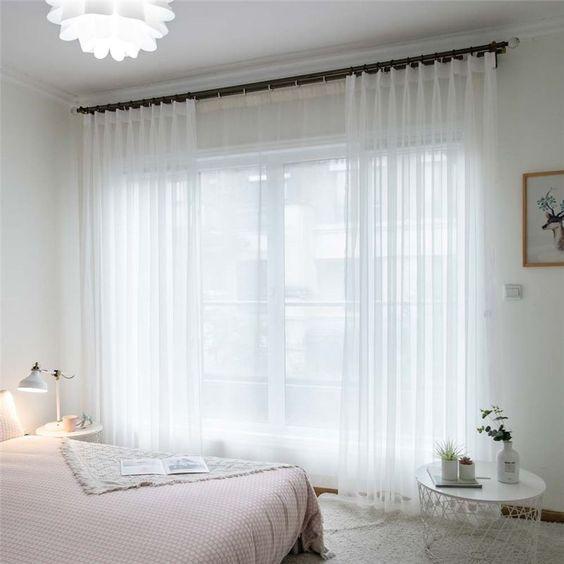 Rèm voan trắng thường K43